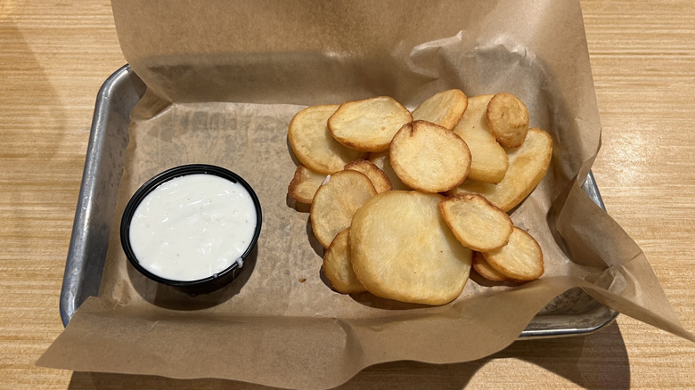 Buffalo Wild Wings Buffalo chips with ranch.