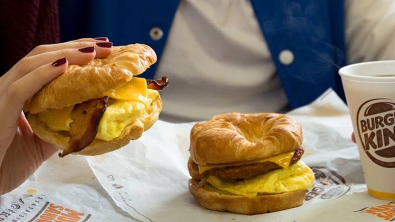 Burger King breakfast sandwiches