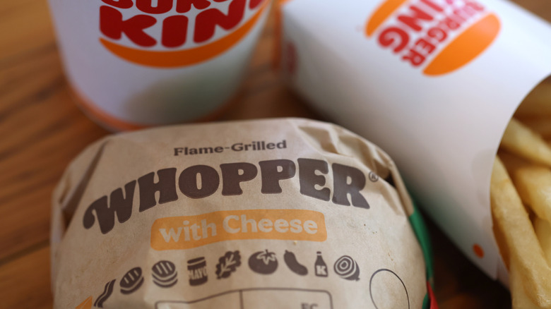 A Burger King Whopper meal