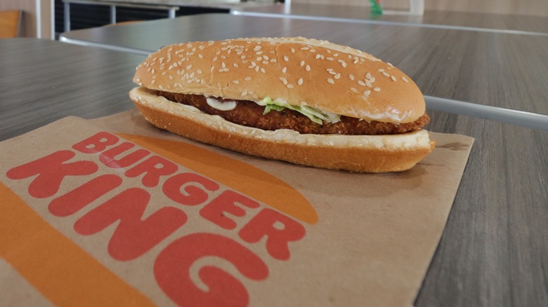 Burger King Original Chicken Sandwich on a paper bag