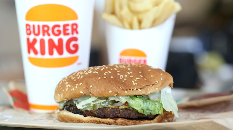 Burger King burger and fries