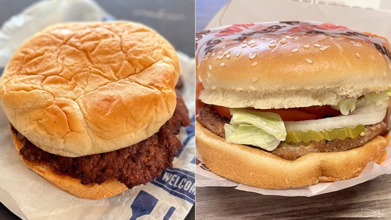A Burger King Whopper and Culver's ButterBurger side by side