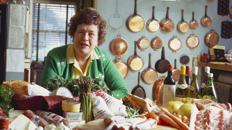 Julia Child in her kitchen 
