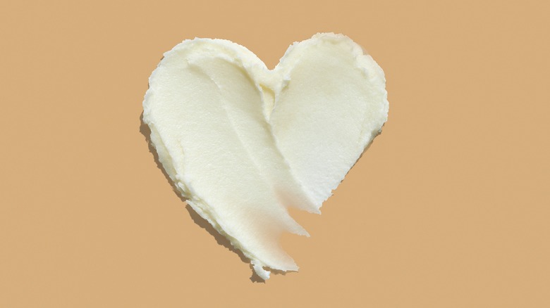 butter shaped into a heart