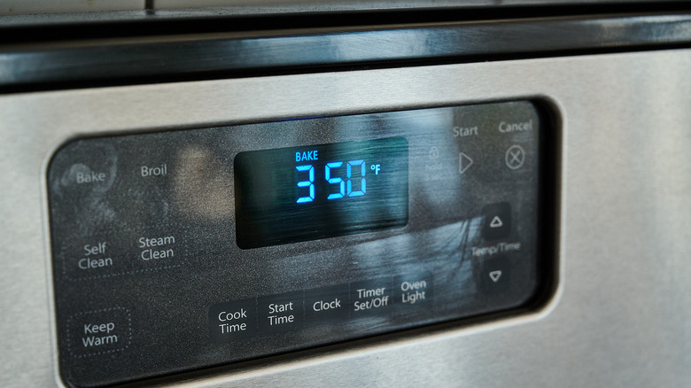 preheating the oven to 350 degrees