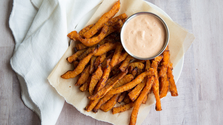 butternut squash fries with dip
