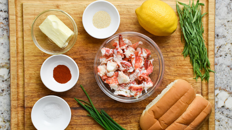 lobster roll ingredients on board
