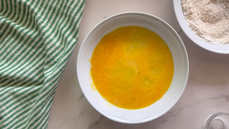 egg in shallow bowl
