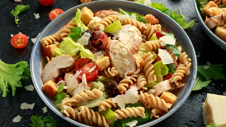 Caesar pasta salad