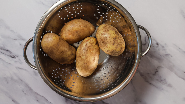 Potatoes in colander