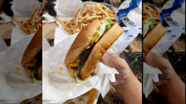 Single Baker's Drive Thru burger