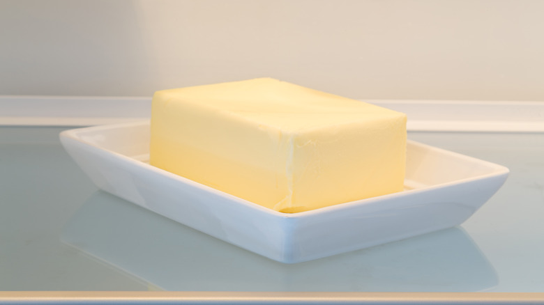 butter block in fridge