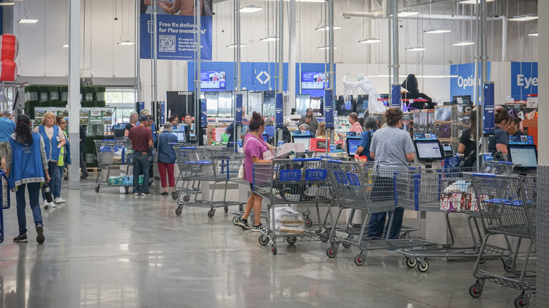 checkout aisles at Sam's Club