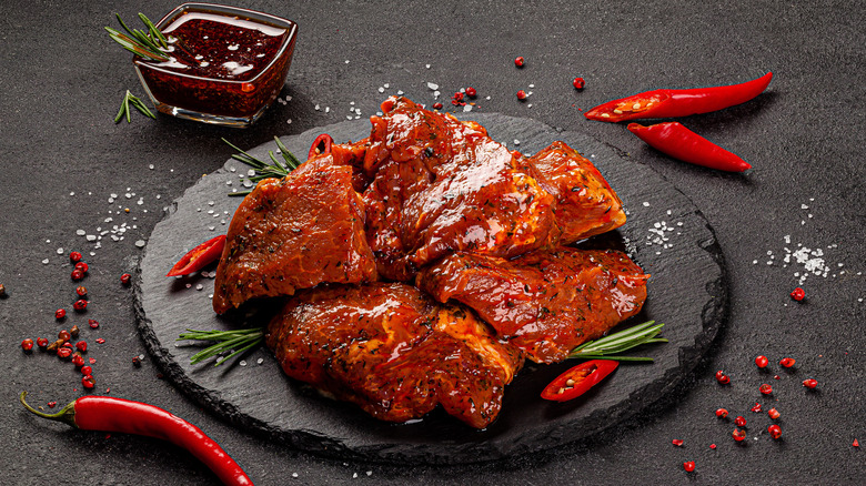 spicy marinated beef