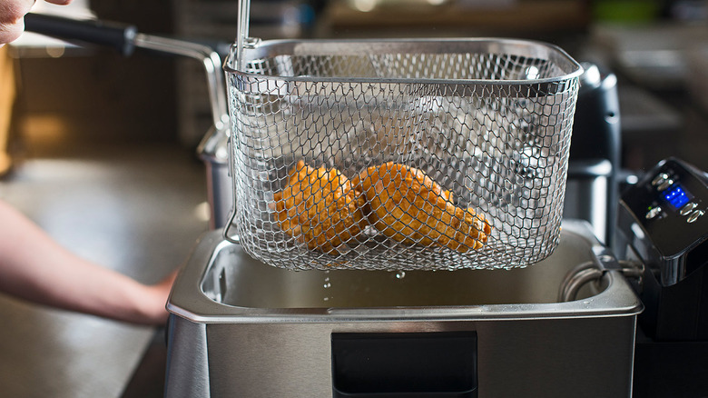 fried food in frying basket