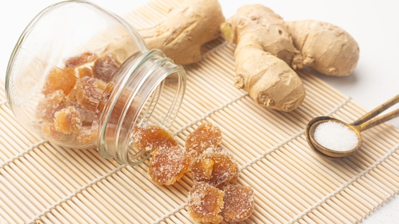 Jar of candied ginger