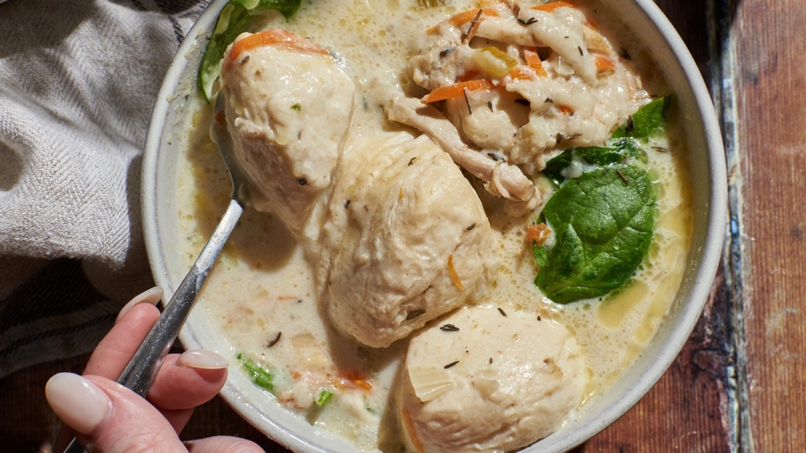 Canned Biscuits Are The Key To Easy Chicken And Dumplings That Still