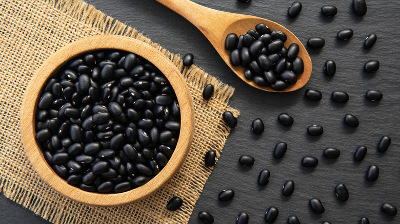 raw black beans
