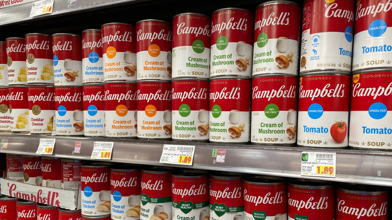 canned condensed soups