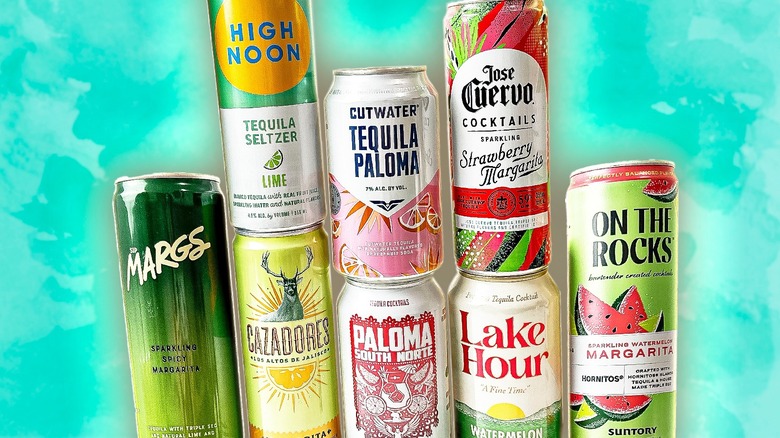 Cans and brands of RTD tequila cocktails