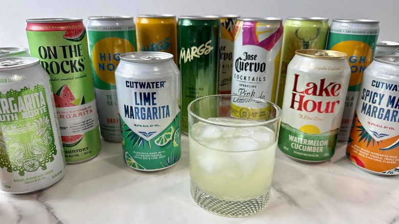 several cans of RTD tequila cocktails
