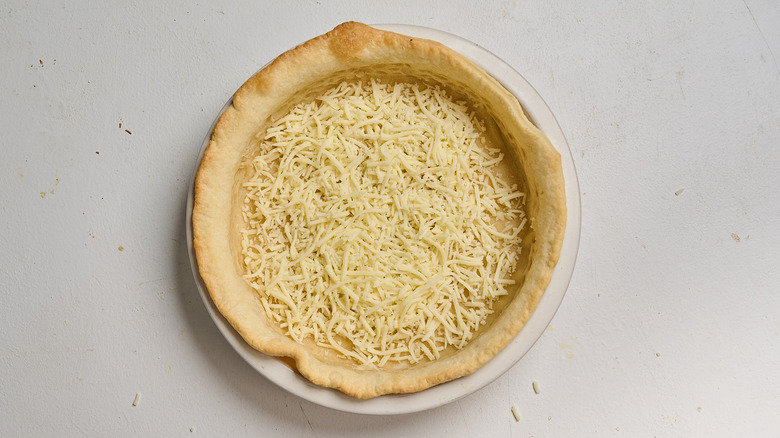 cheese in a baked pie crust