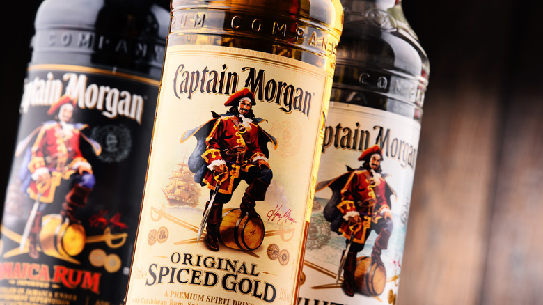 Captain Morgan rum bottles