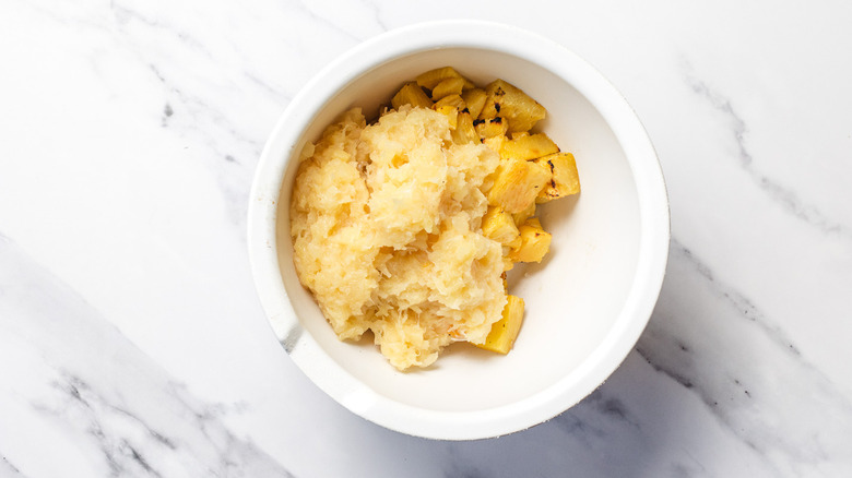 Roasted pineapple and crushed pineapple