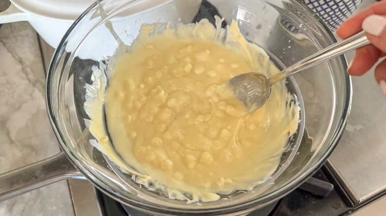 spoon in melting chocolate