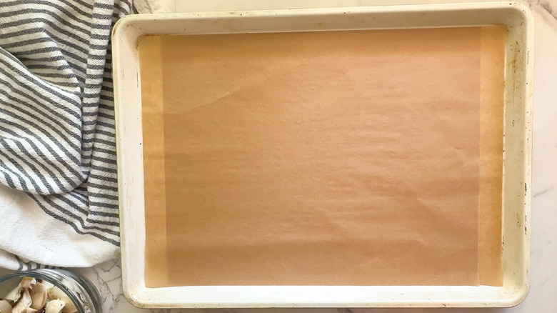 lined sheet pan