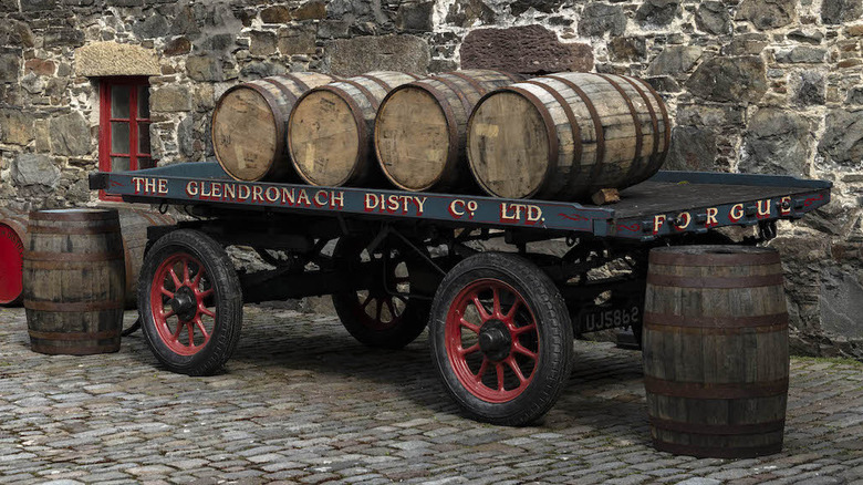 Glendronach whisky wagon with casks