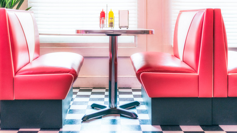 Empty diner booth