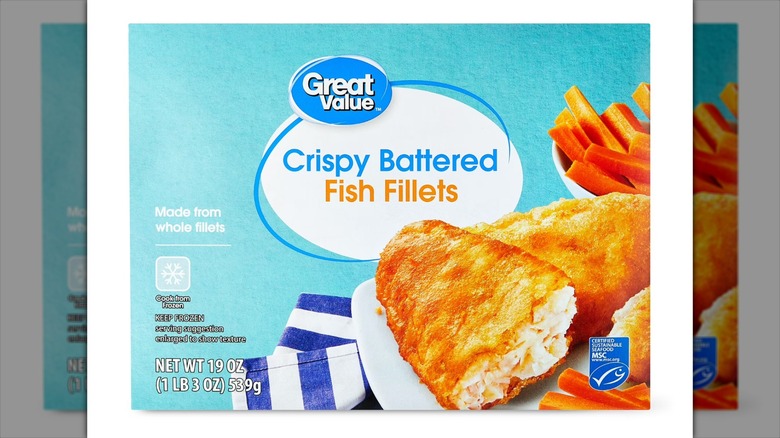 Great value frozen fish fillets in a box