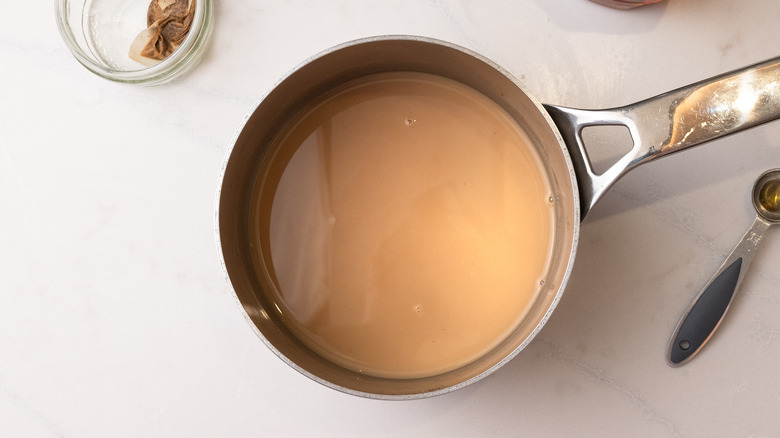 chai in saucepan