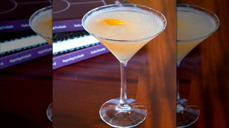 Hillstone's Crisp Martini with a lemon peel