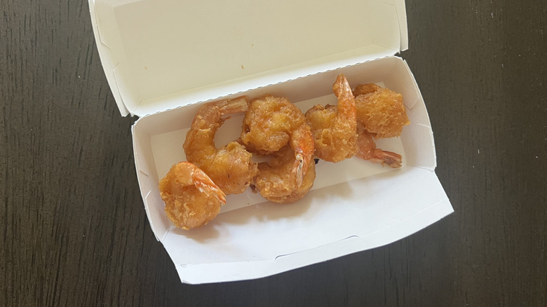 Long John Silver's 8 pc shrimp meal in a to-go basket