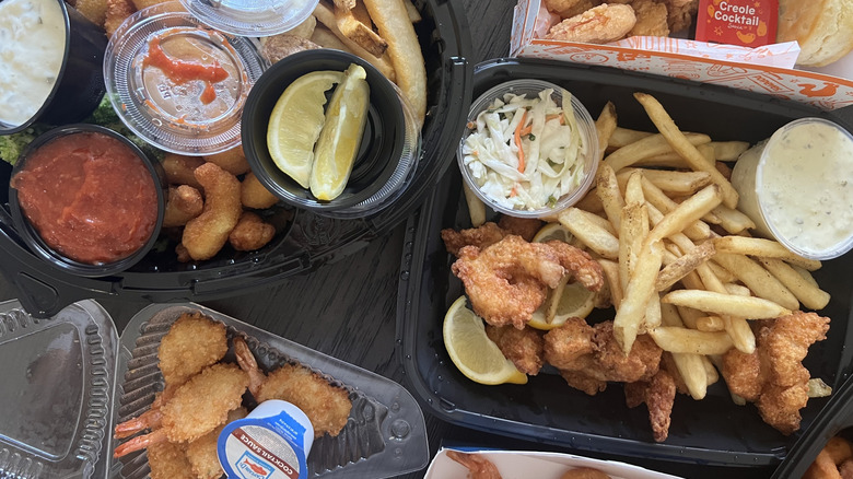 Multiple chain restaurant shrimp basket meals