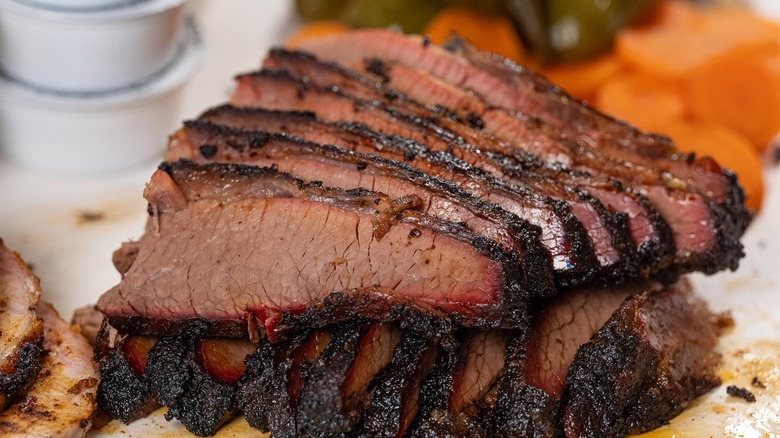 Stack os sliced brisket