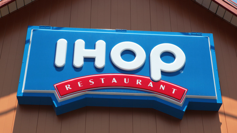 IHOP sign on building
