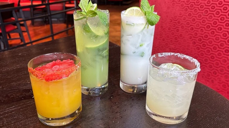 Four P.F. Chang's cocktails on a table
