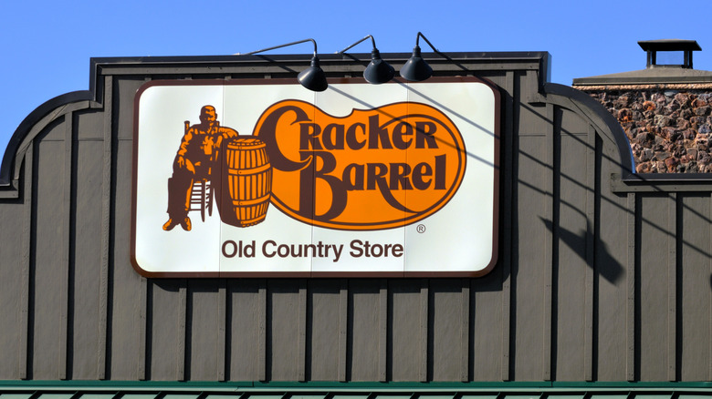 Cracker Barrel logo outside store signage