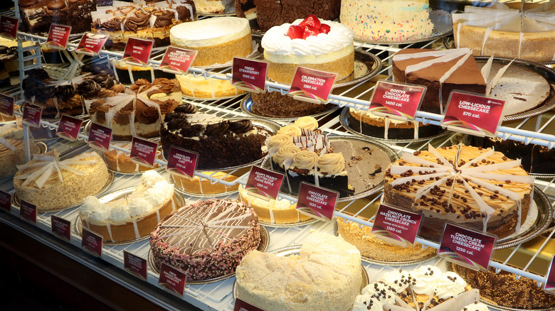 Dessert display at The Cheesecake Factory restaurant