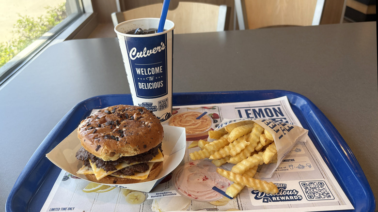 Culver's meal on a tray