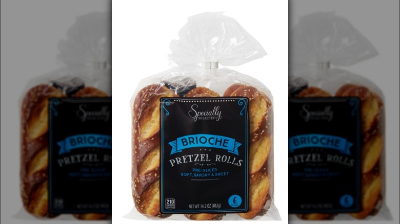 Bag of pretzel rolls