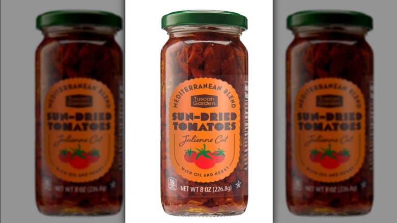 Aldi sun-dried tomatoes in a jar