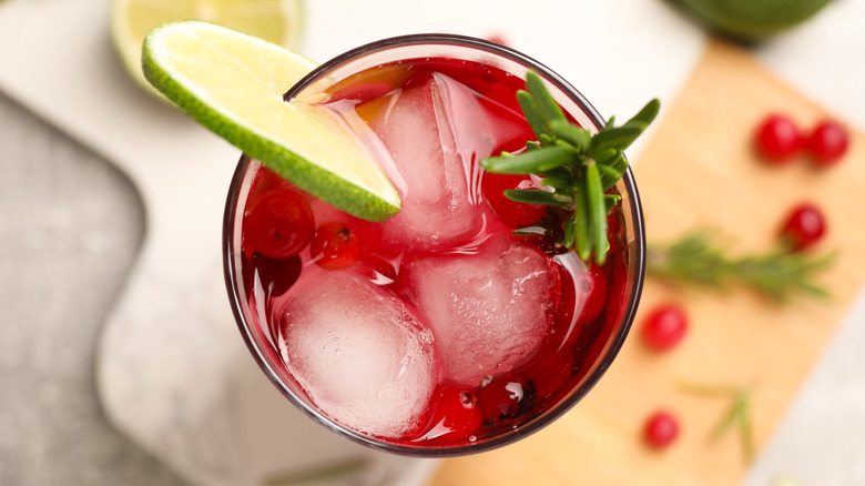 Vodka Cranberry From Above