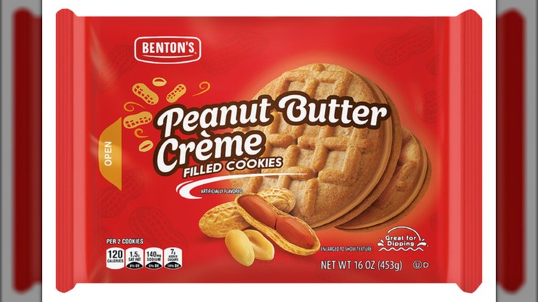 Package of Benton's Butter Crème Filled Cookies on a white background