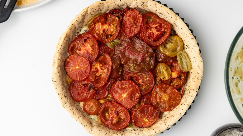 Cheddar Heirloom Tomato Pie Recipe