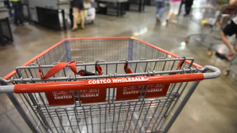 Costco shopping cart inside store