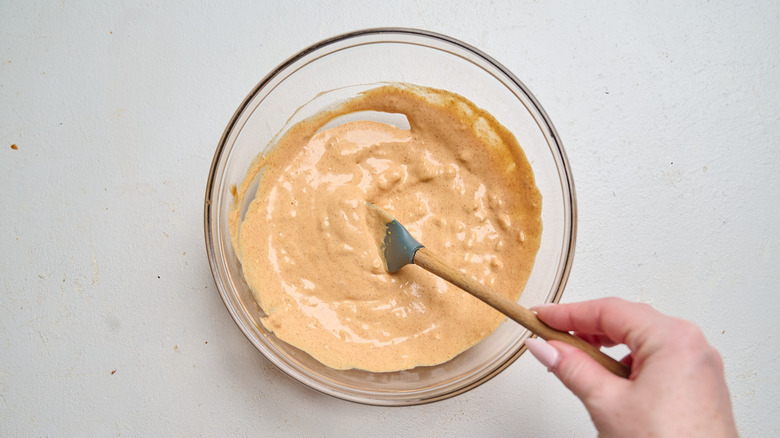 burger sauce combined in a bowl